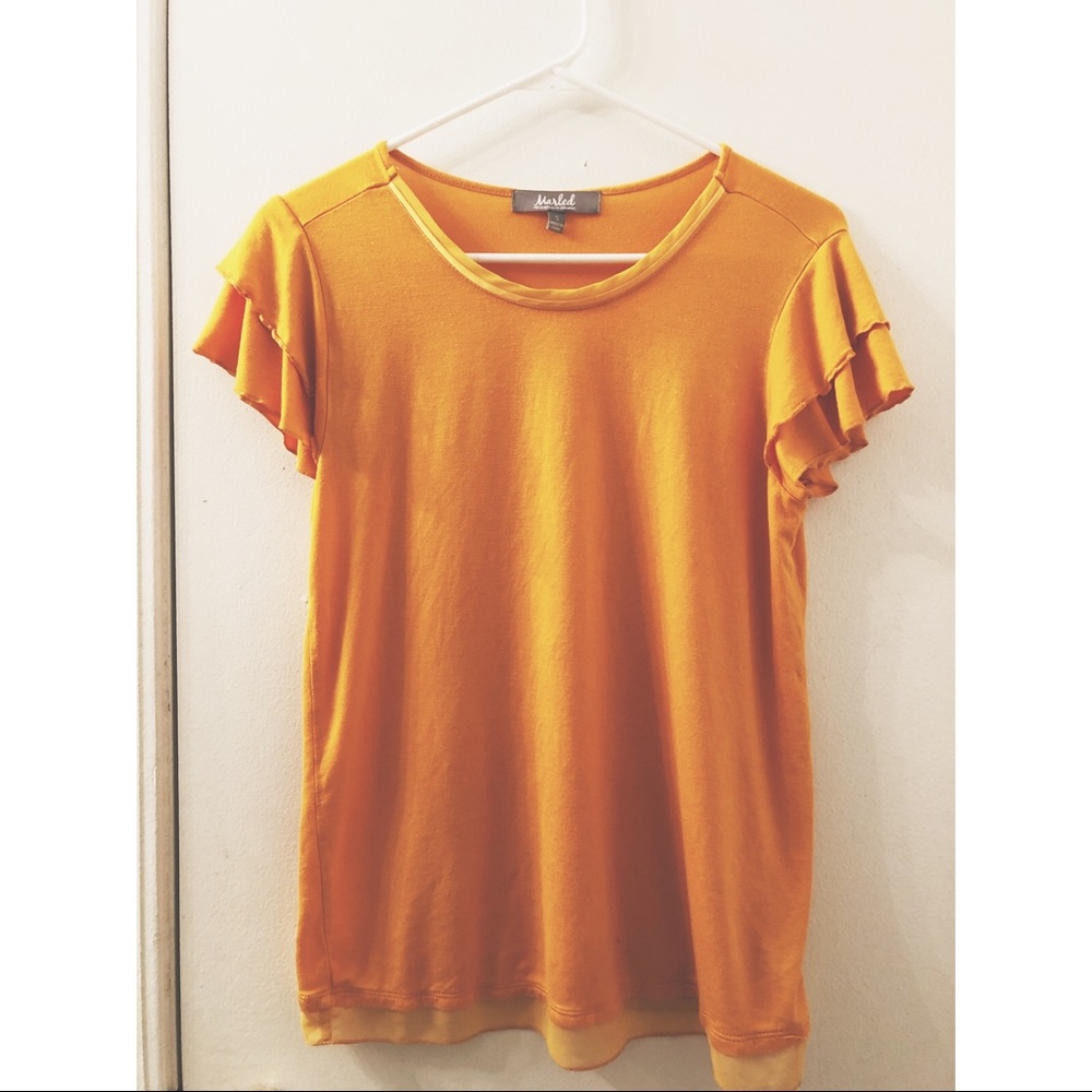 Marled Yellow Top 💛